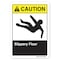 Signmission ANSI Caution Sign, Slippery Floor, 10in X 7in Rigid Plastic, 7" H, 10" W, Landscape OS-CS-P-710-L-19790 - alternate 1